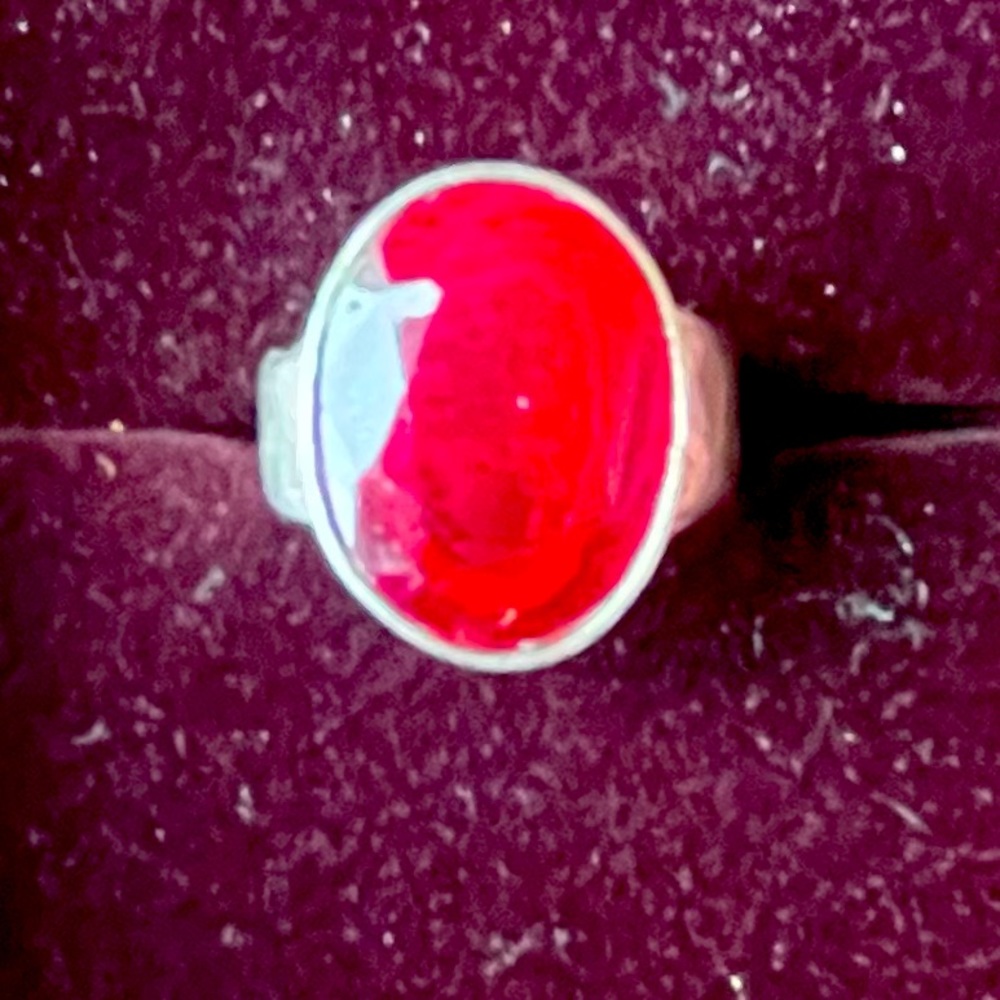 Silver Ruby Ring - image 1
